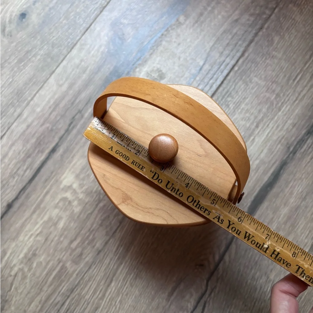 Longaberger Handwoven Lidded Basket Handle Liner Insert Cottage Kitchen Decor